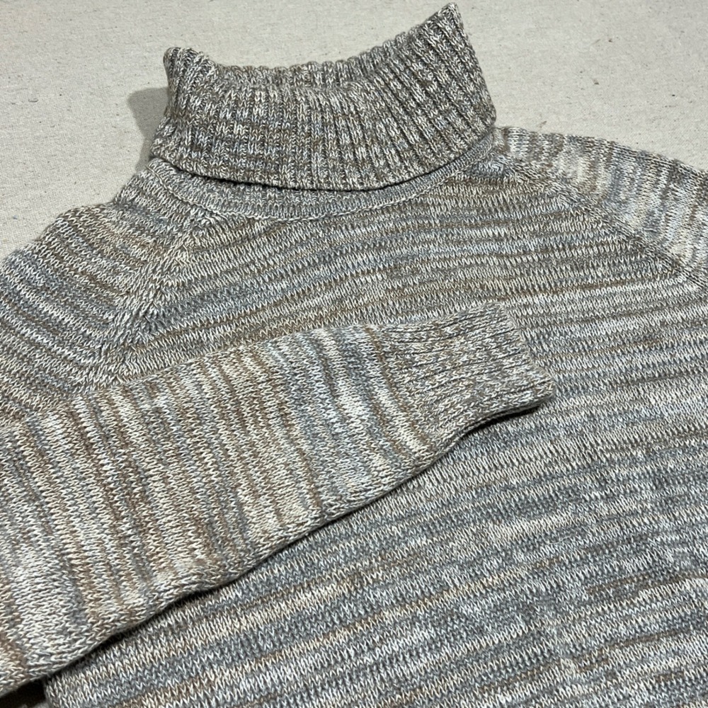 Jeanne Pierre Multicolored Marled‎ Knit Turtleneck Sweater Size S